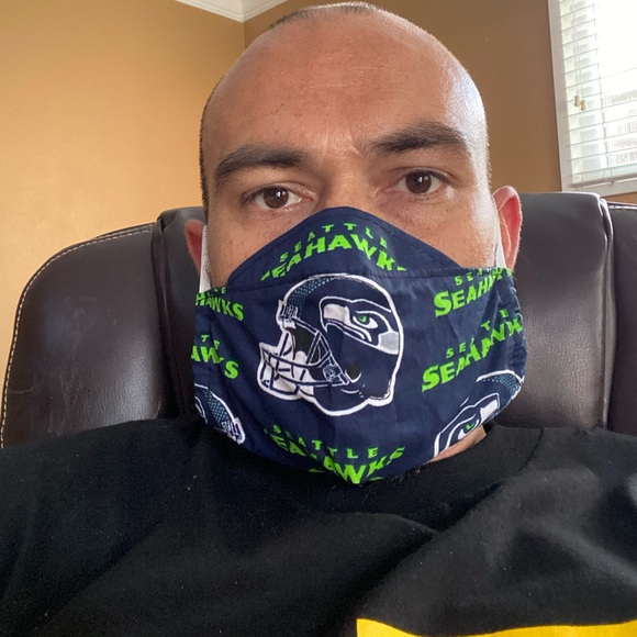 Seattle Seahawks half face shield face cover - Picture 1 of 3